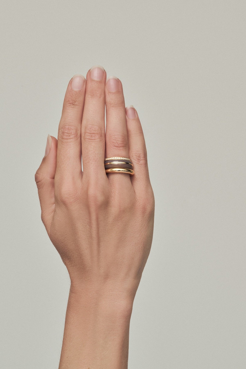By Pariah Stack_Classic Ring Stack | Grey Agate outlook