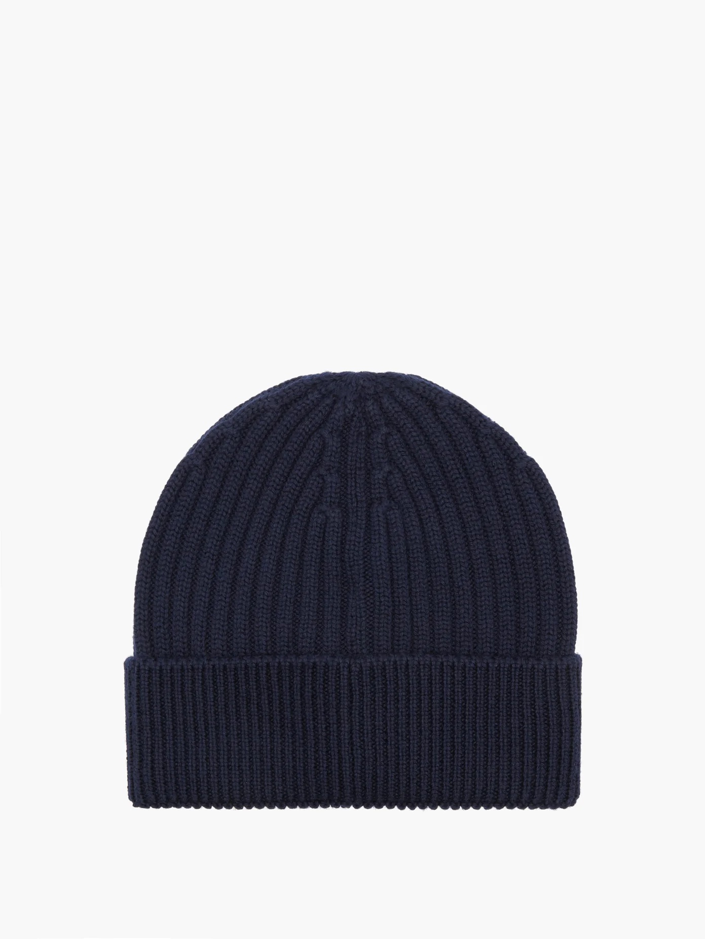 Logo-patch ribbed wool beanie hat - 3