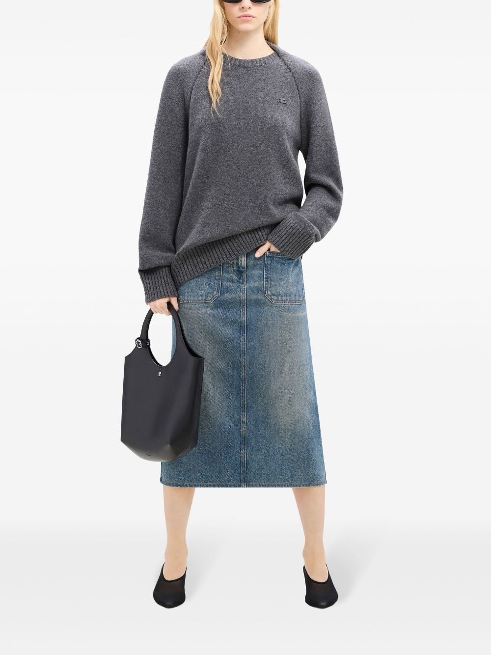 layered logo-embroidered sweater - 3