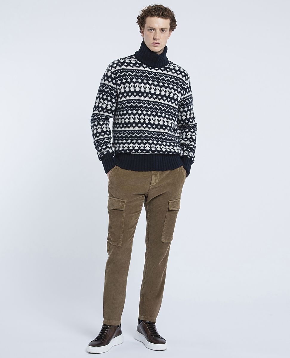 Soft Touch Corduroy Cargo Trousers - 3