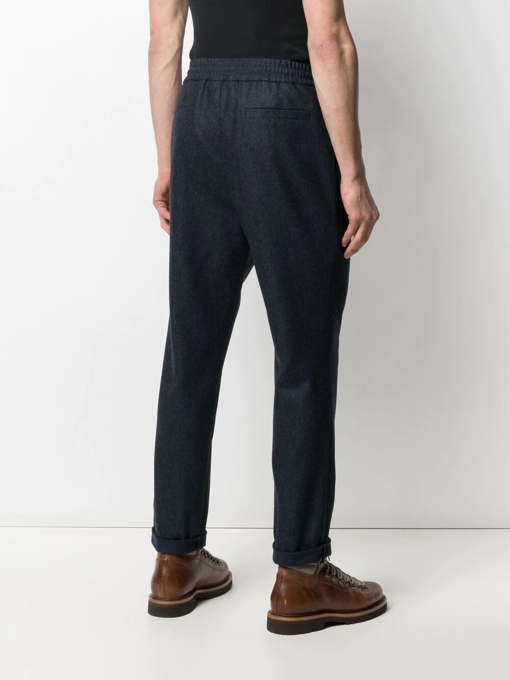 virgin wool drawstring trousers - 4