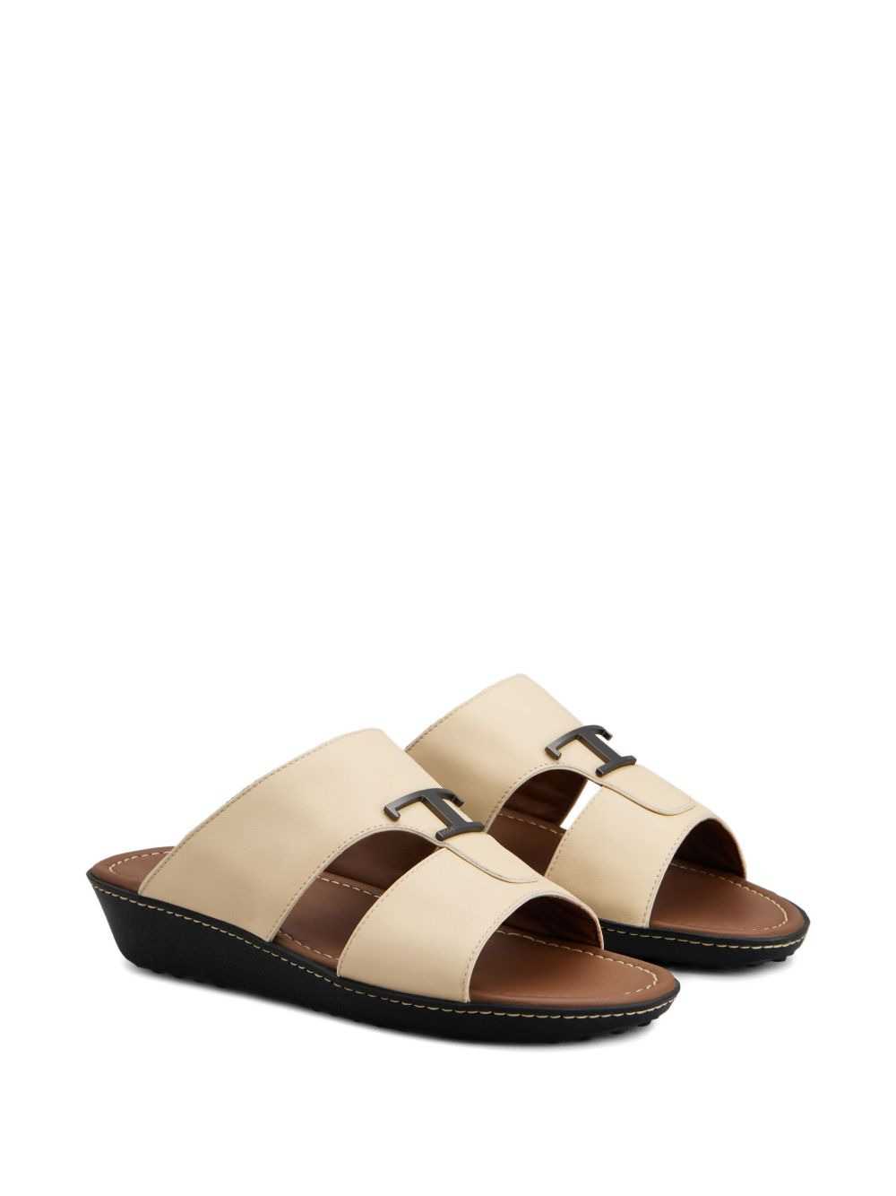 leather T-bar sandals - 2