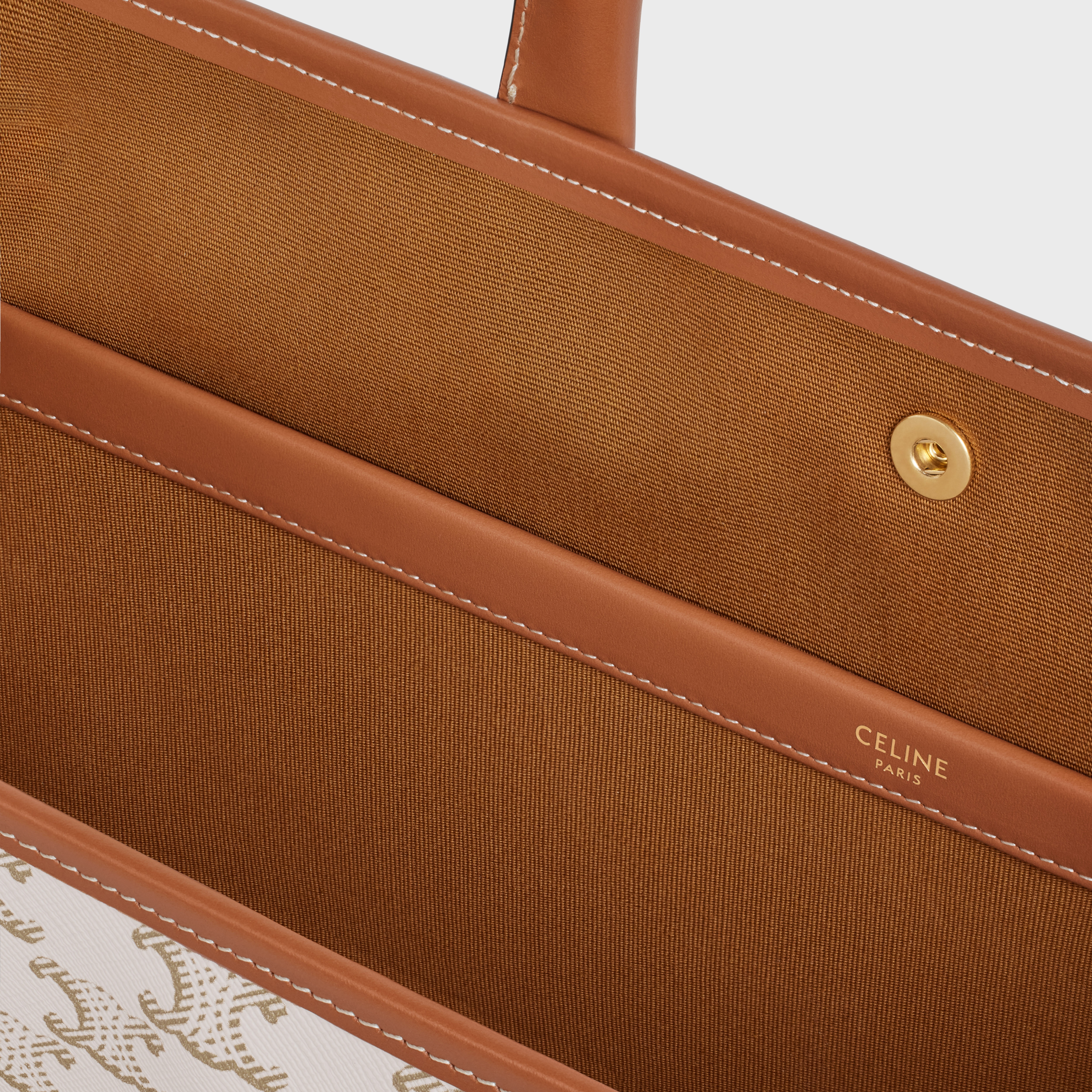 mini horizontal cabas in Triomphe Canvas and calfskin - 4