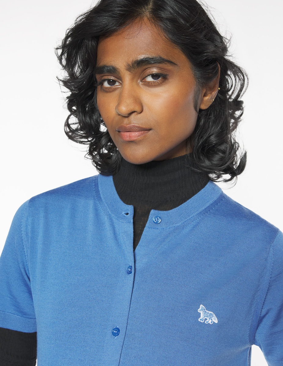 BABY FOX FINE MERINO SHORT SLEEVE CARDIGAN - 4