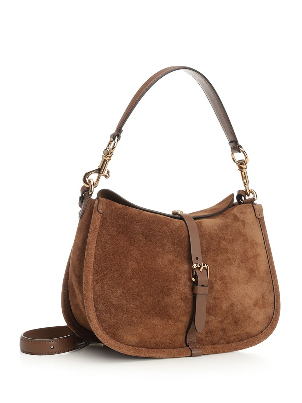 Suede Shoulder Bag Shoulder Bags Brown - 2