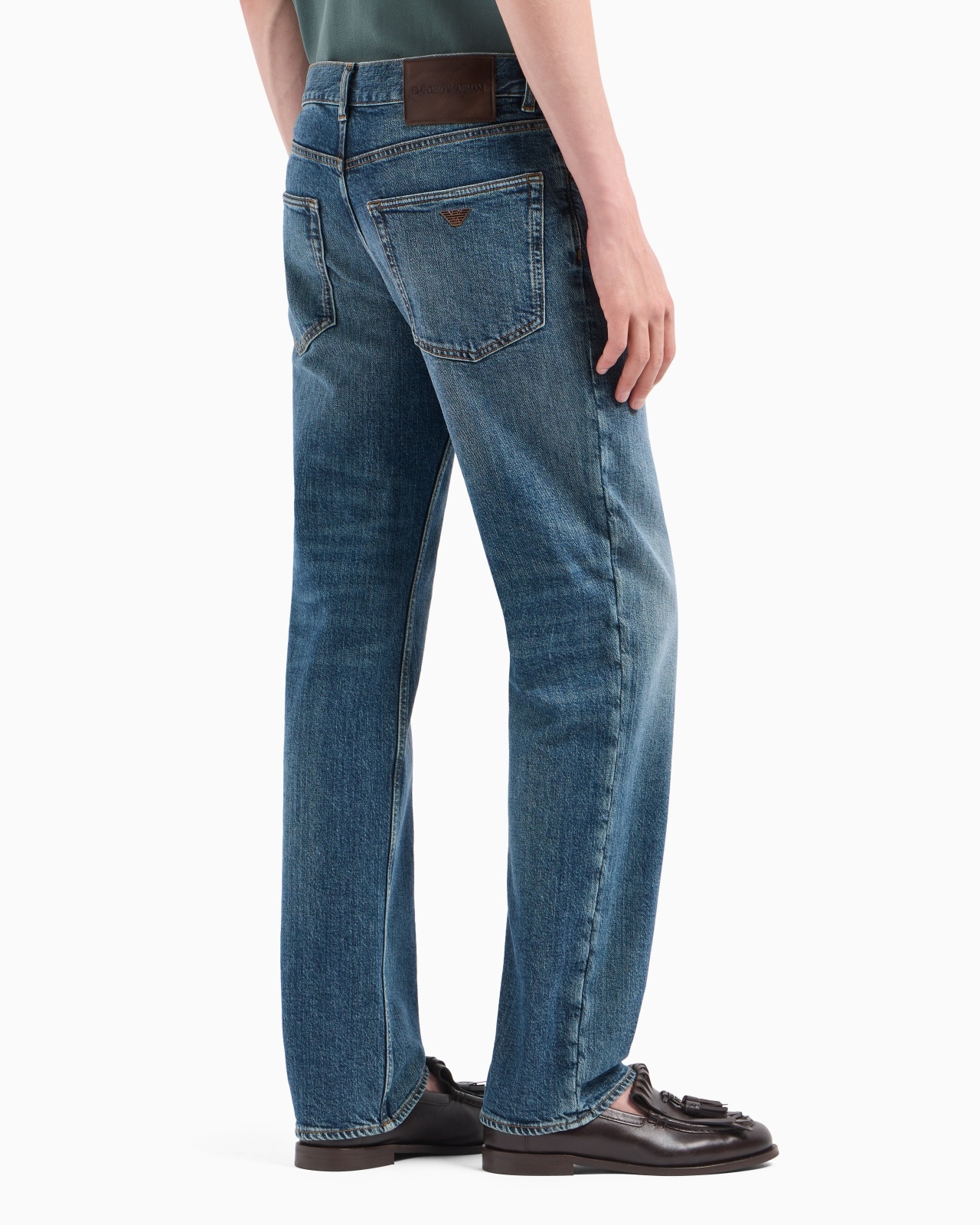J76 STRAIGHT-FIT, WASHED-DENIM JEANS - 3