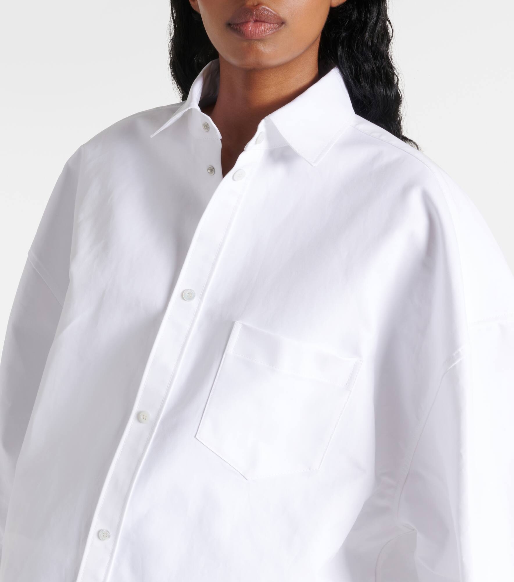 Outerwear oversized cotton poplin shirt - 4