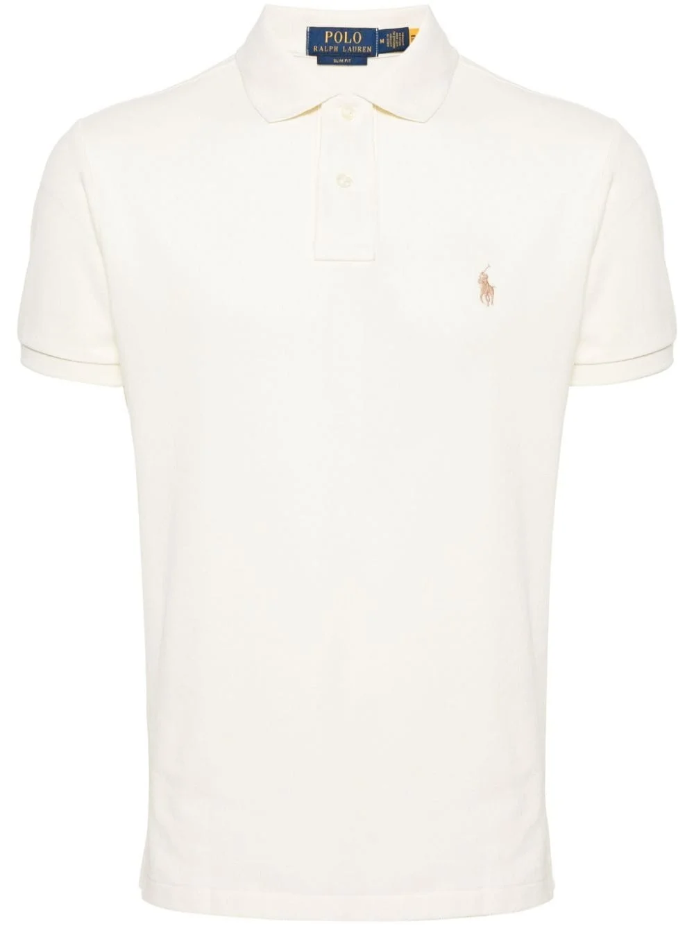 Pony-embroidered cotton polo shirt - 1