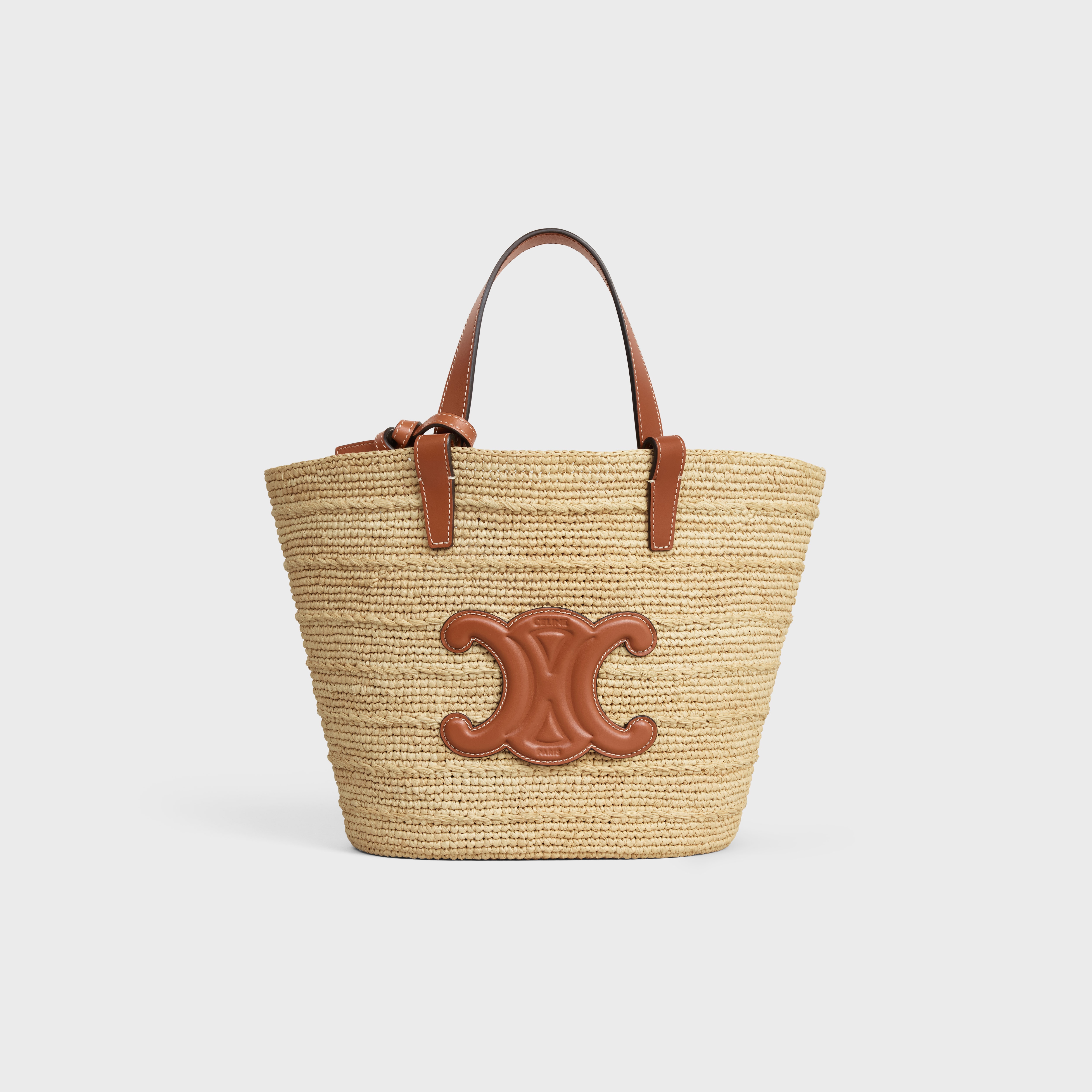 CELINE TEEN SUPPLE CELINE CLASSIC PANIER in Raffia and