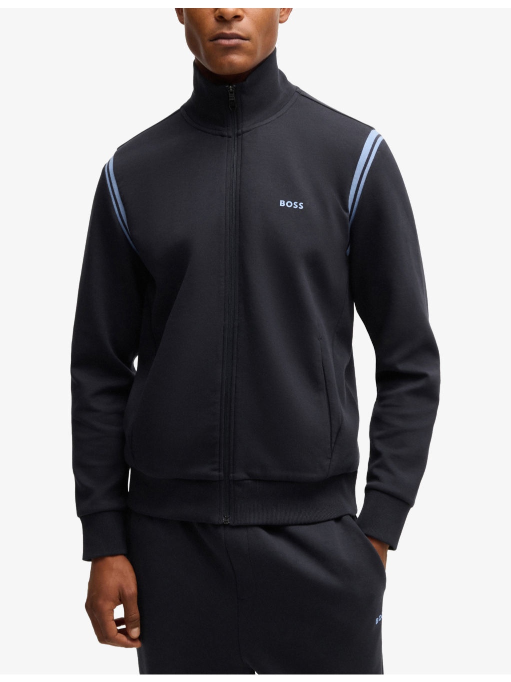 High-neck logo-print stretch-cotton sweatshirt - 3