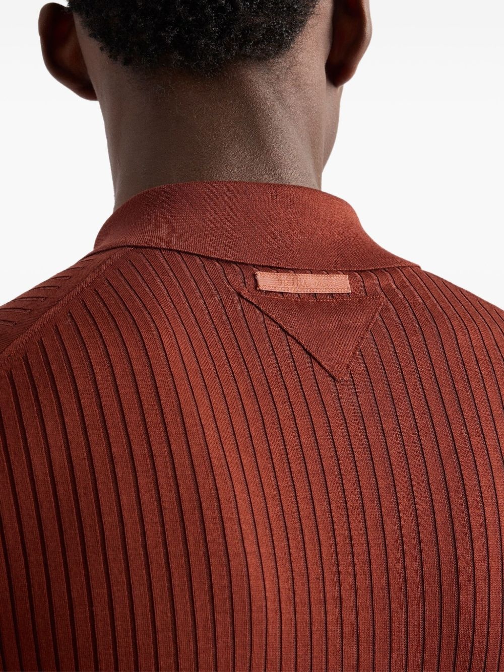 ribbed cotton polo shirt - 5