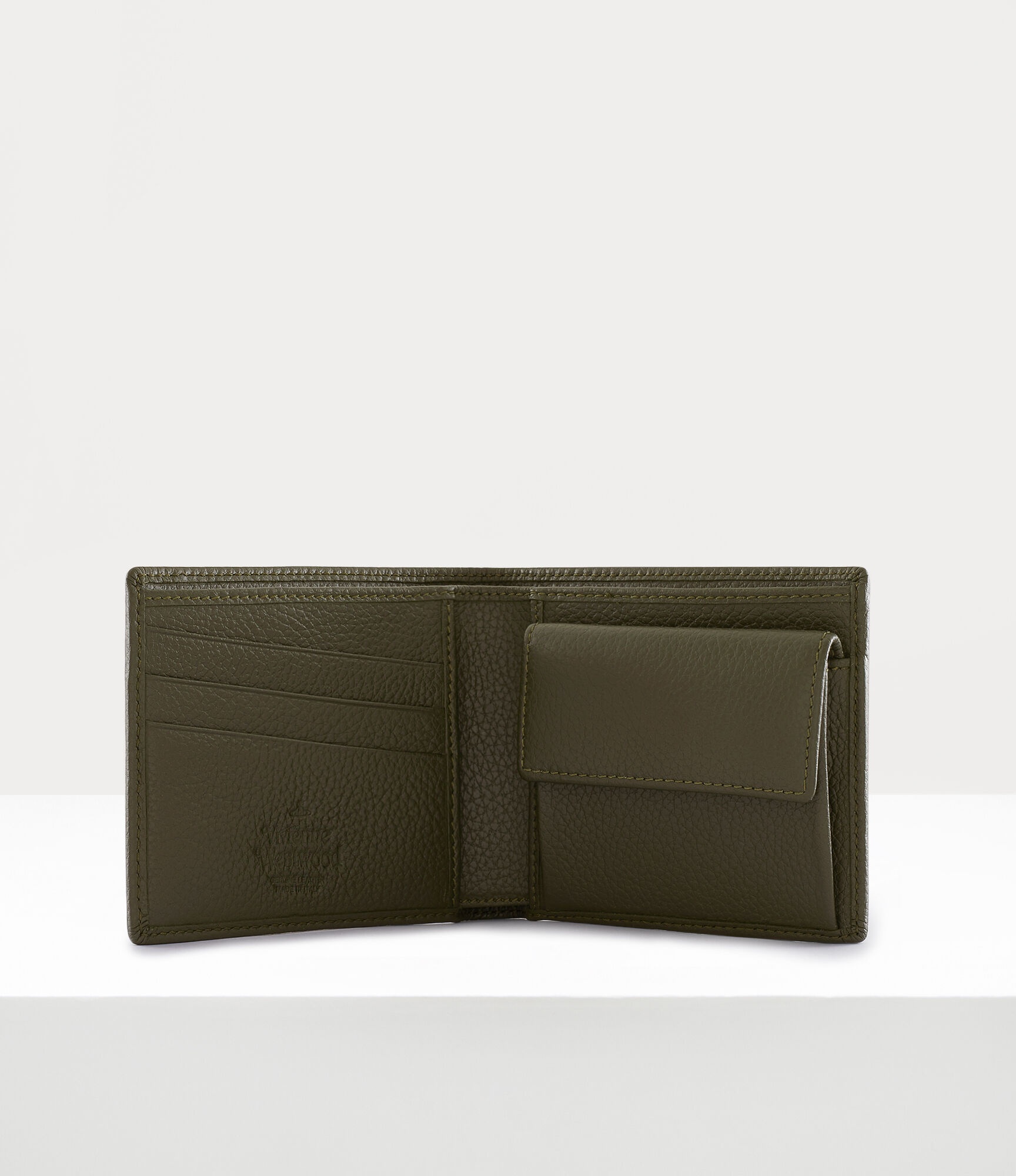 GRAIN LEATHER MAN WALLET WITH COIN POCKET - 3