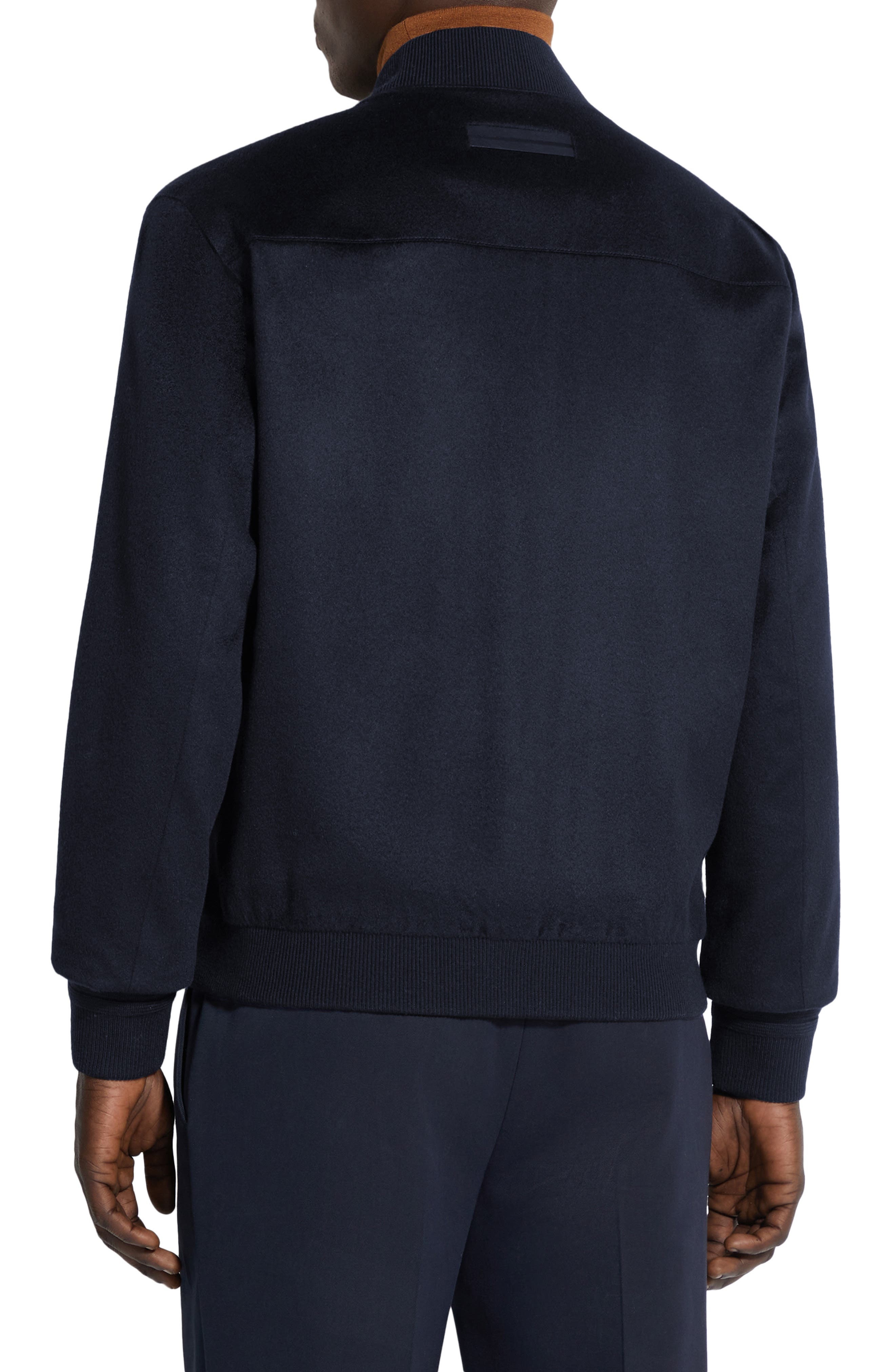 ZEGNA Oasi Cashmere Elements Water Repellent Bomber Jacket in Navy at Nordstrom - 2