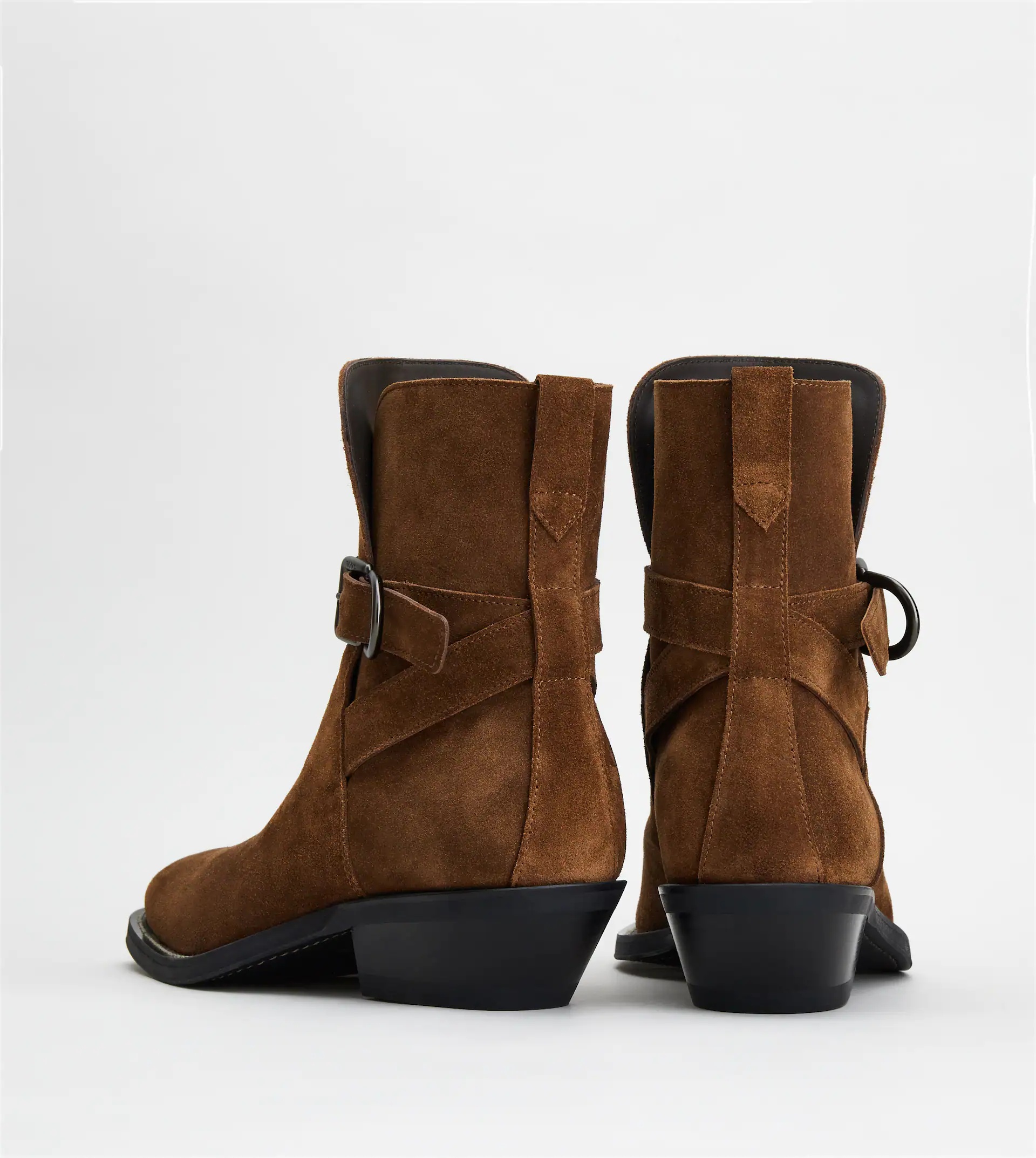 ANKLE BOOTS IN SUEDE - BROWN - 4