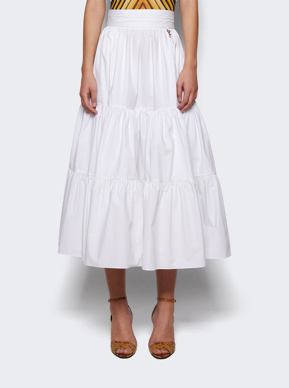 Skirt With Monogram Mirror Snake Charm White - 2