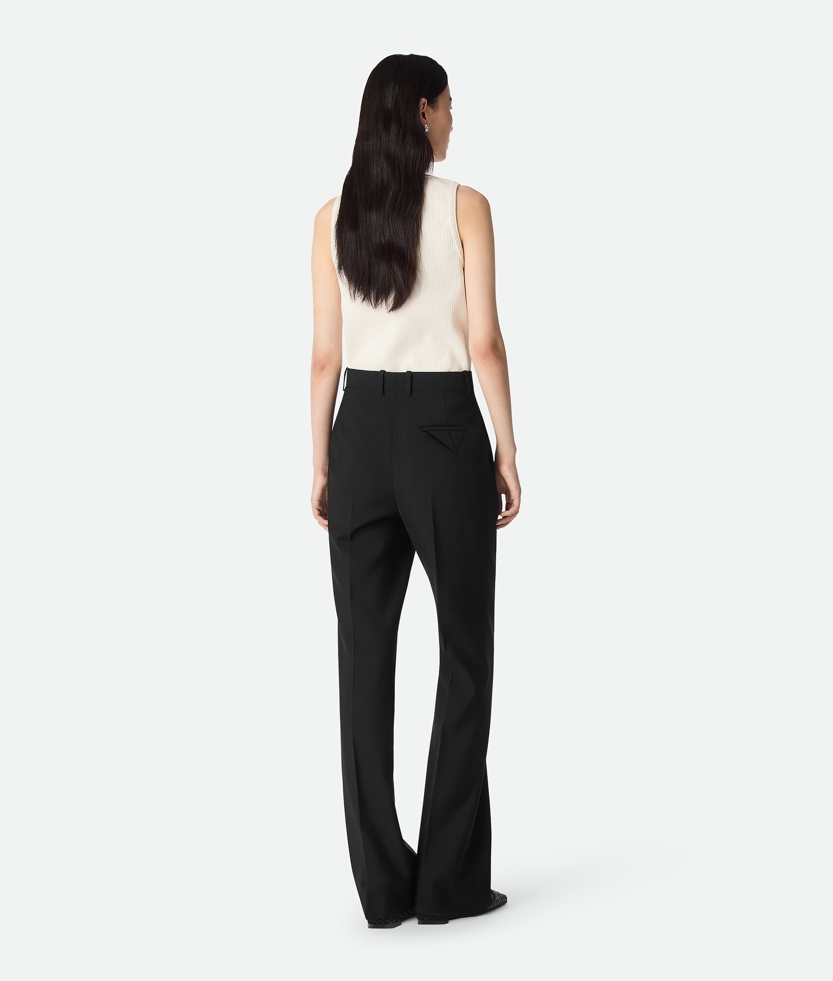 Light Wool Flared Trousers - 3