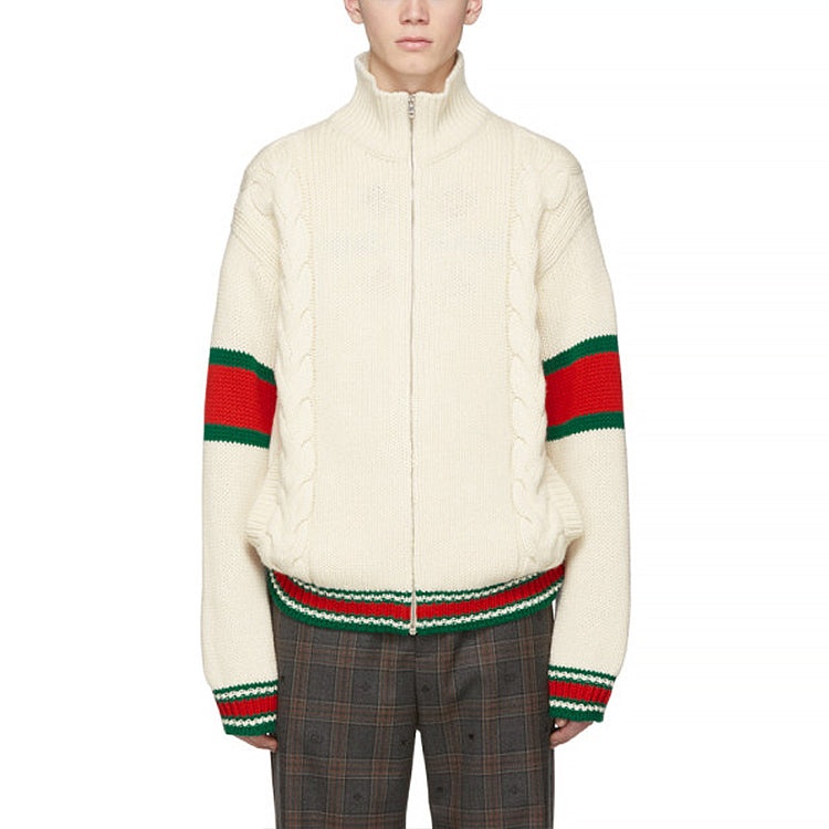 Gucci Twisted Bomber Jacket For Men Beige 599311-XKA32-9133 - 3