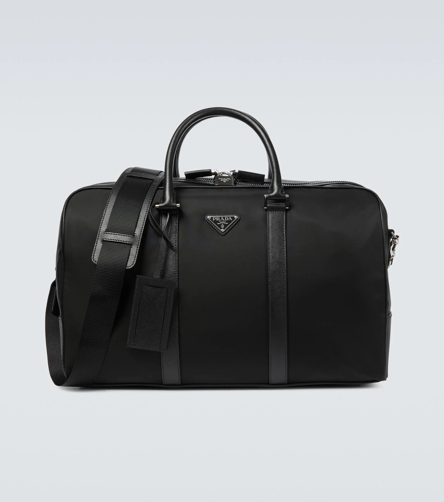 Re-Nylon and Saffiano leather duffel bag - 1