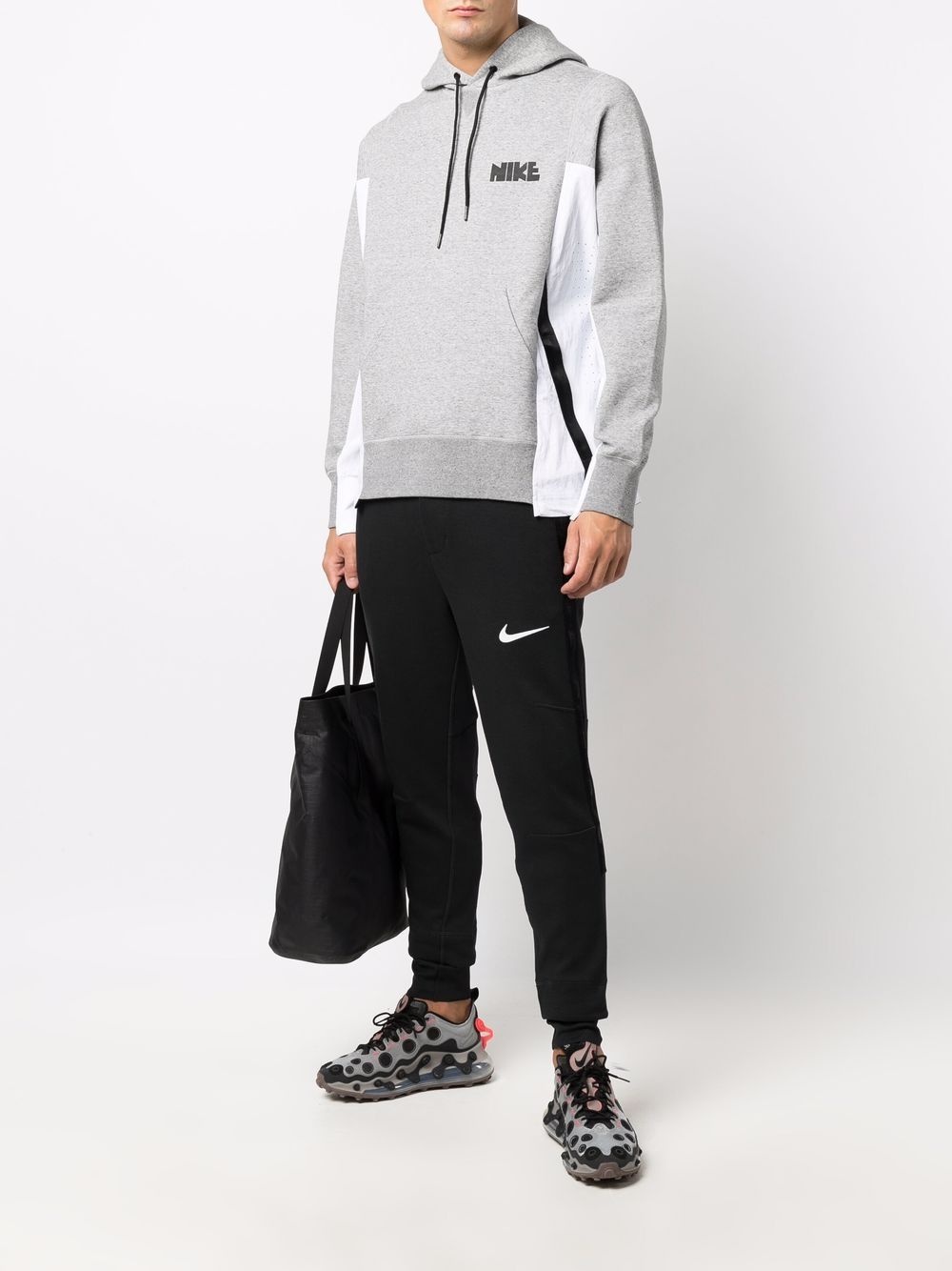 Swoosh-print slim-fit track pants - 2