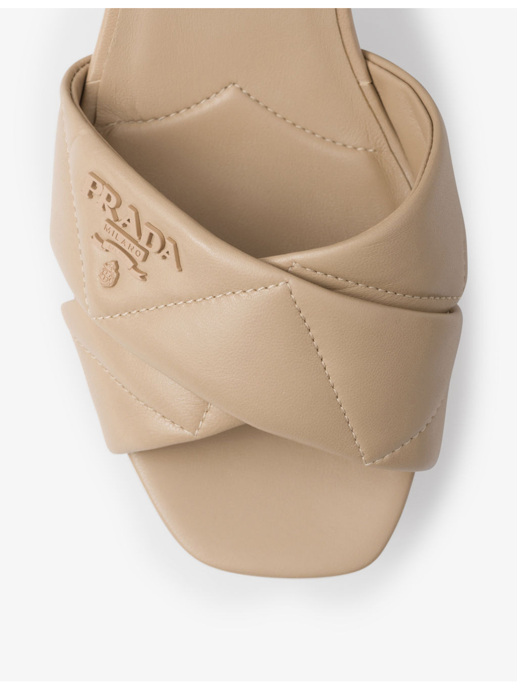 Quilted nappa leather platform sandals - 6
