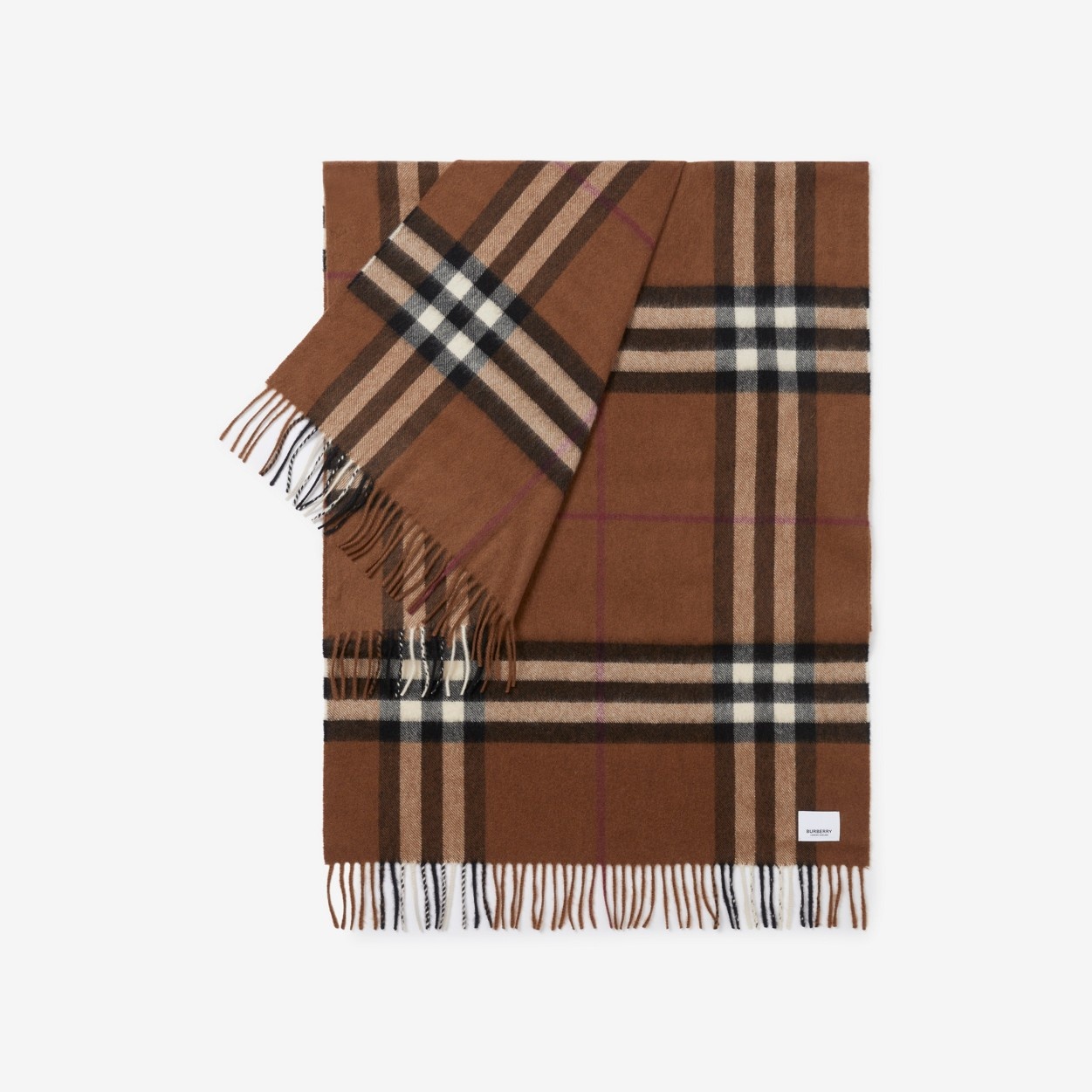 Exaggerated Check Cashmere Scarf - 3