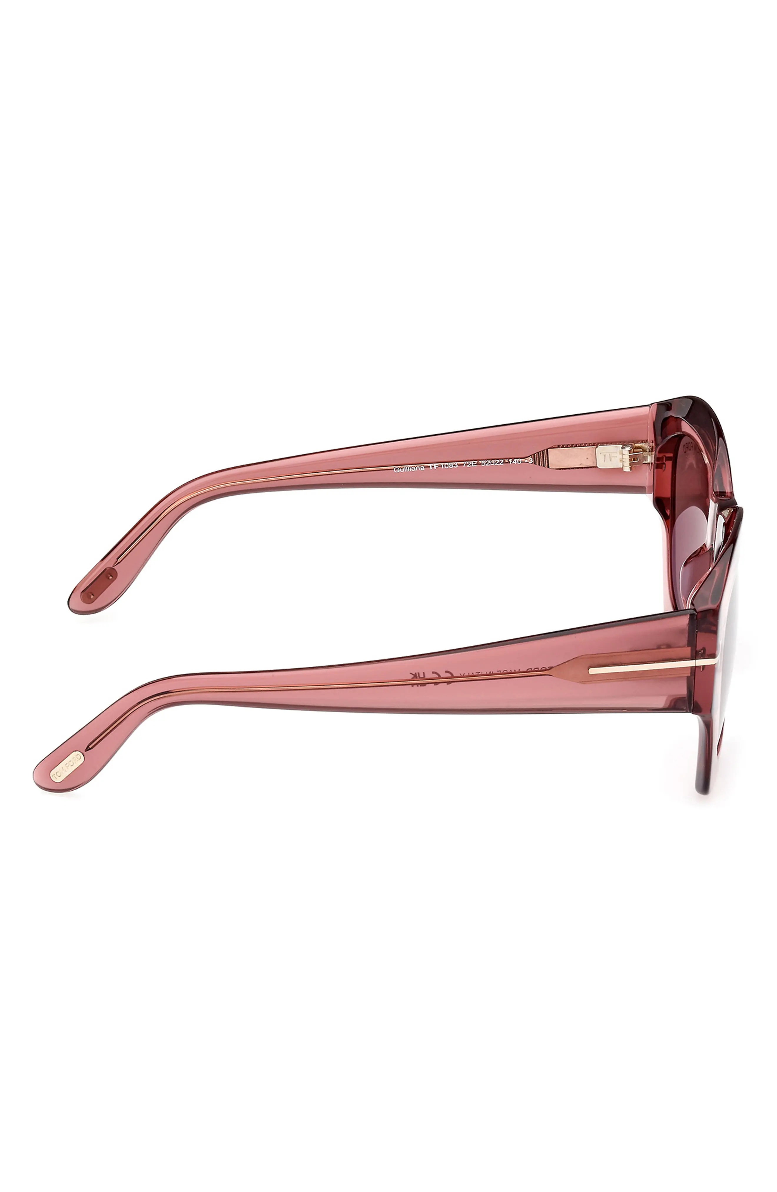 Guilliana 52mm Geometric Sunglasses in Shiny Pink /Brown - 4