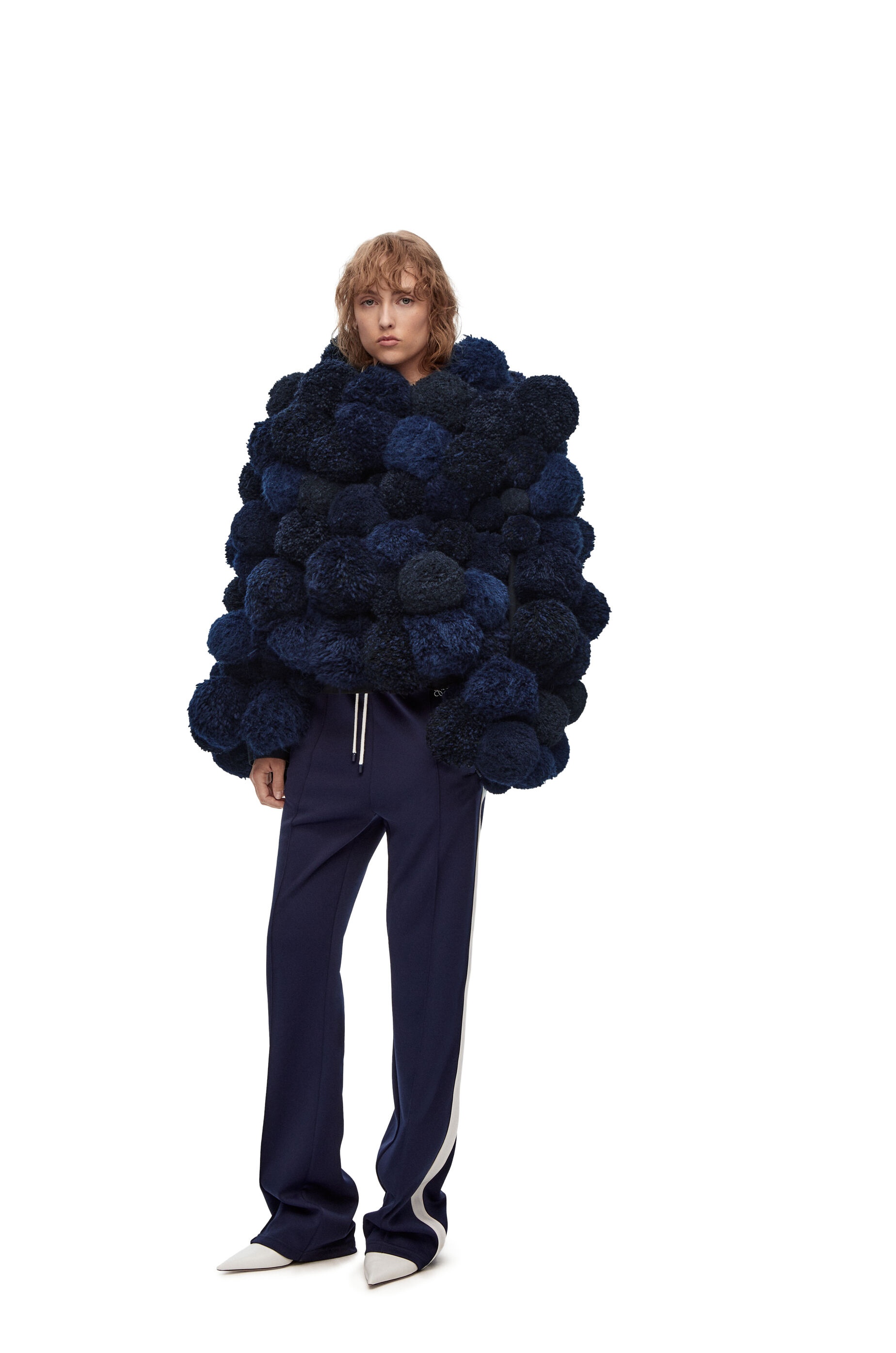 Pom pom jacket in wool and alpaca - 2