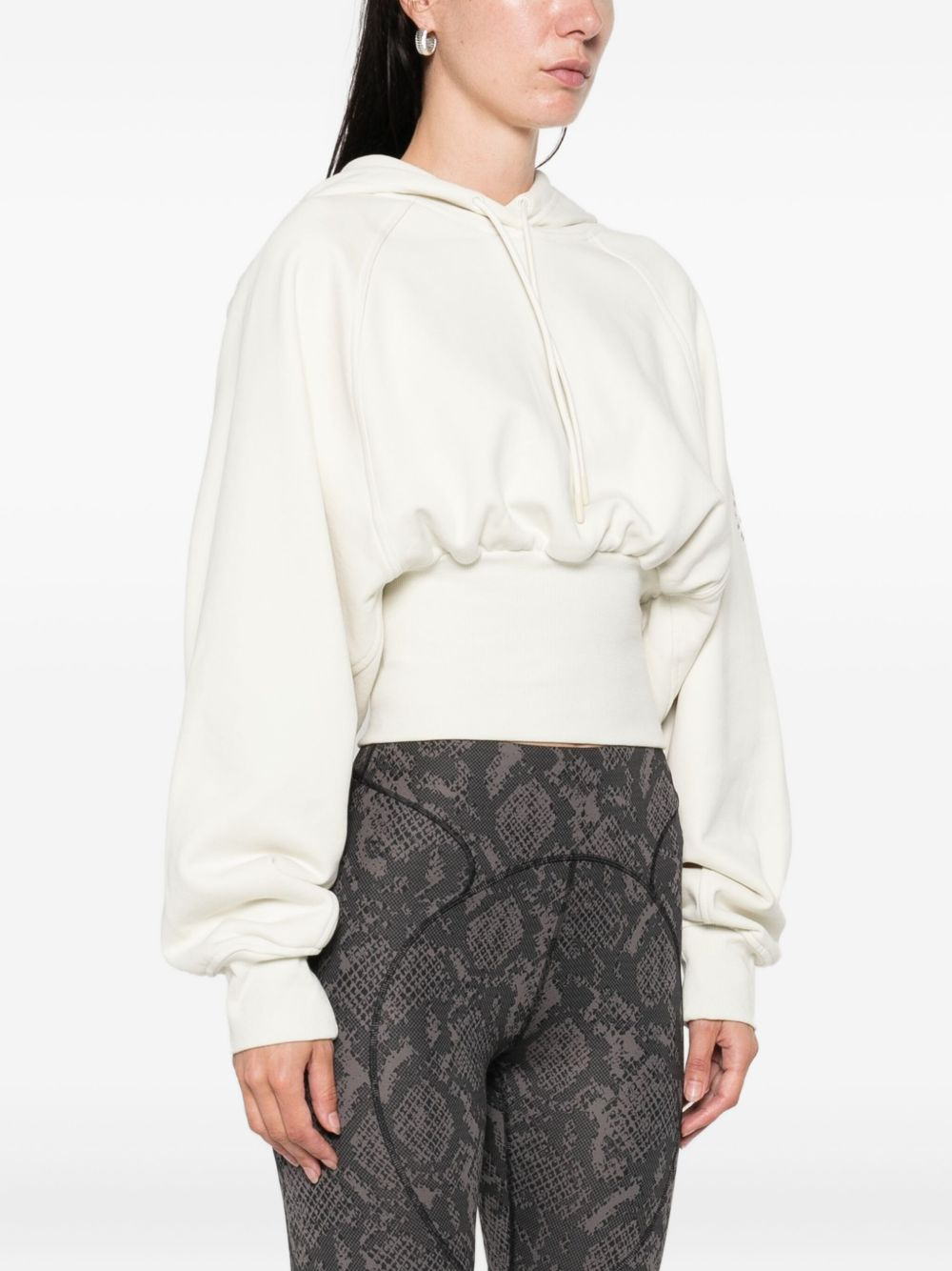hooded cropped top - 3
