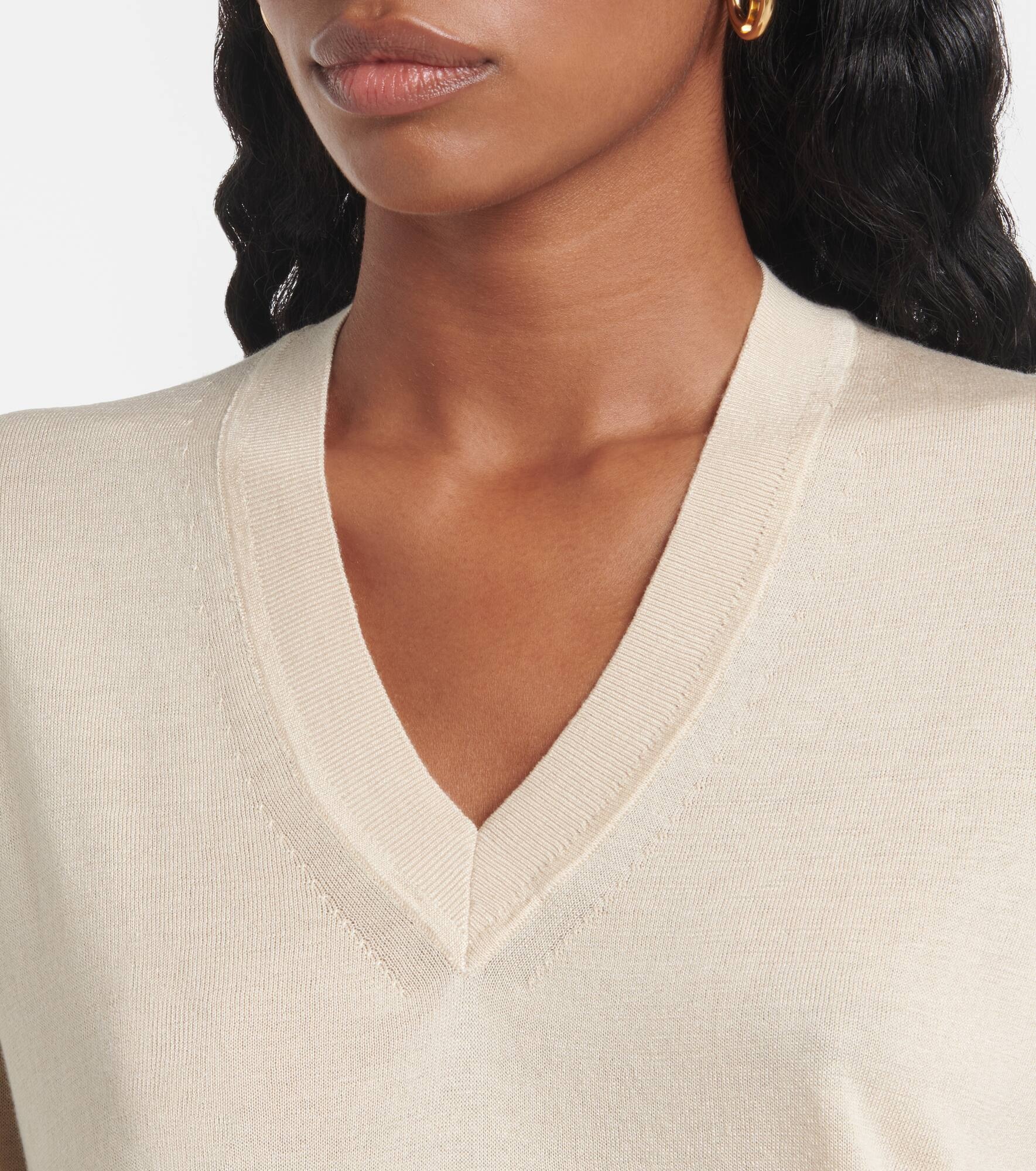 Superfine silk and cotton sweater - 5