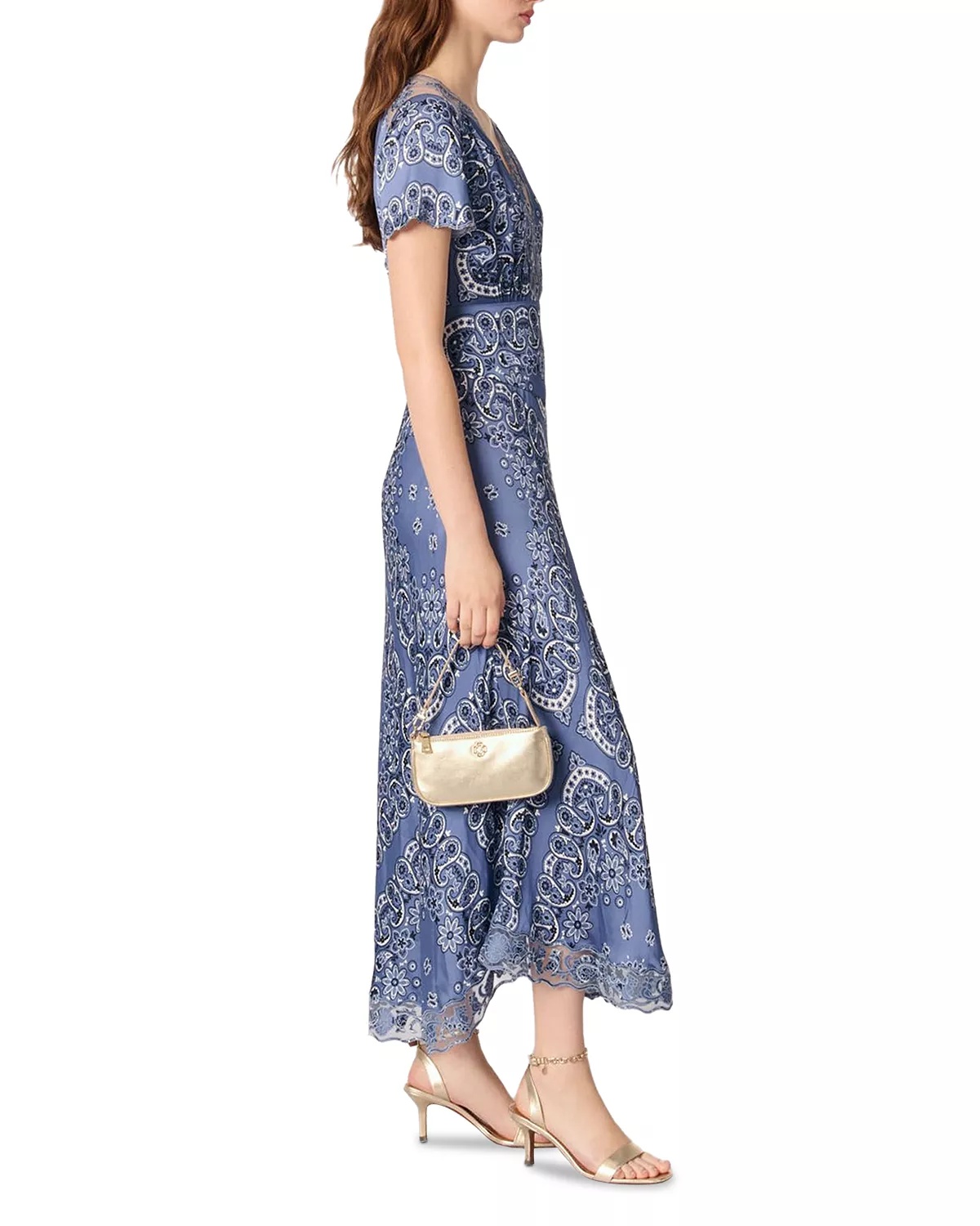 Patterned Flowing Maxi Dress - 5