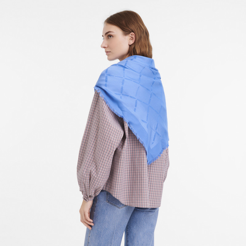 Longchamp Roseau Shawl Cobalt - Silk Blend outlook