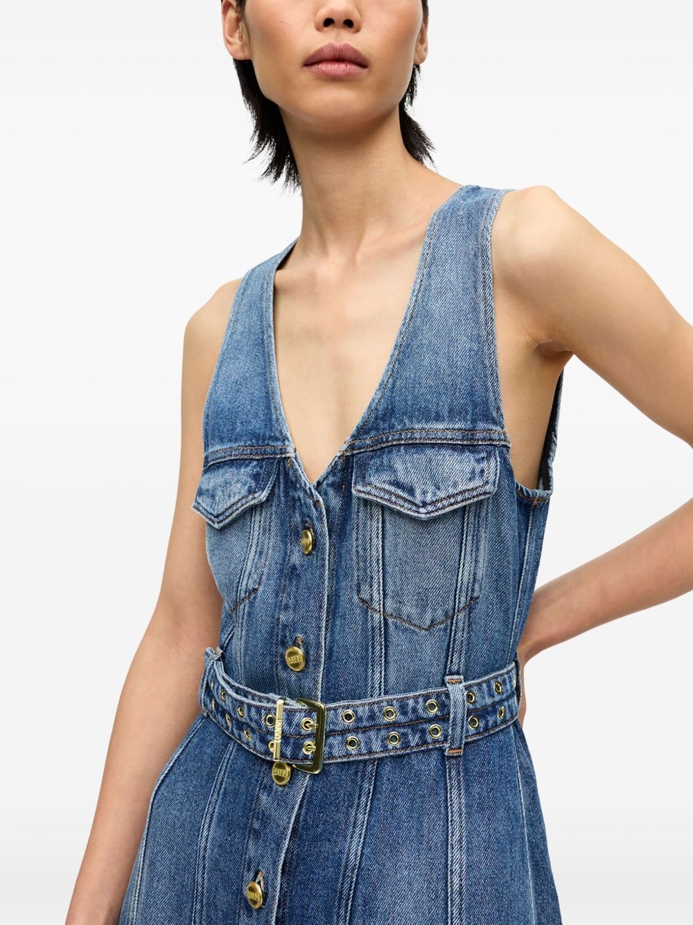 denim maxi dress - 5