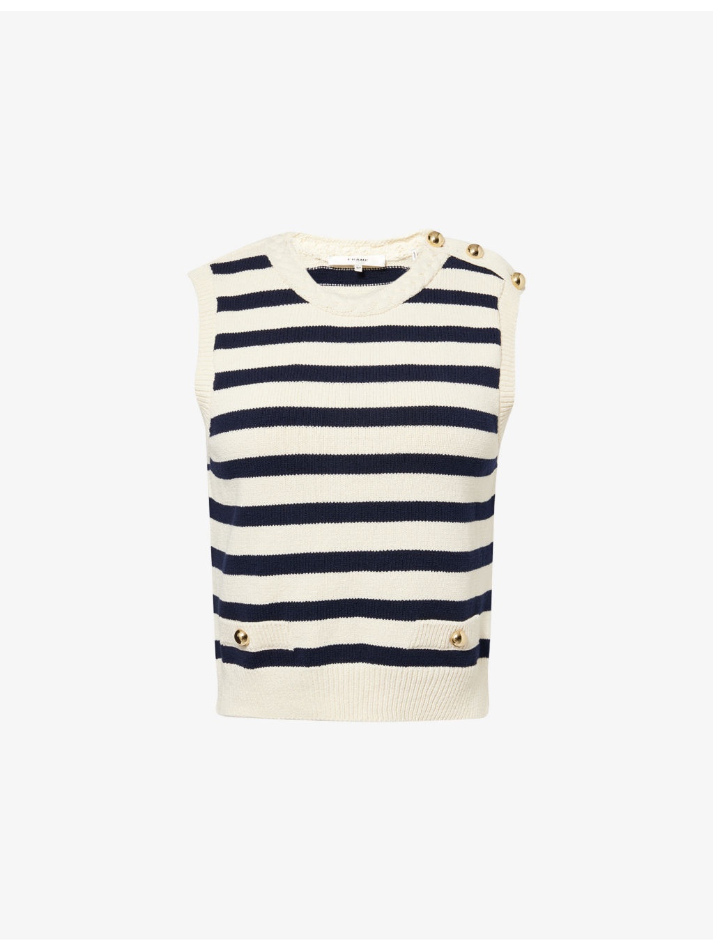 The Harbor Striped Cotton-Blend Vest - 1