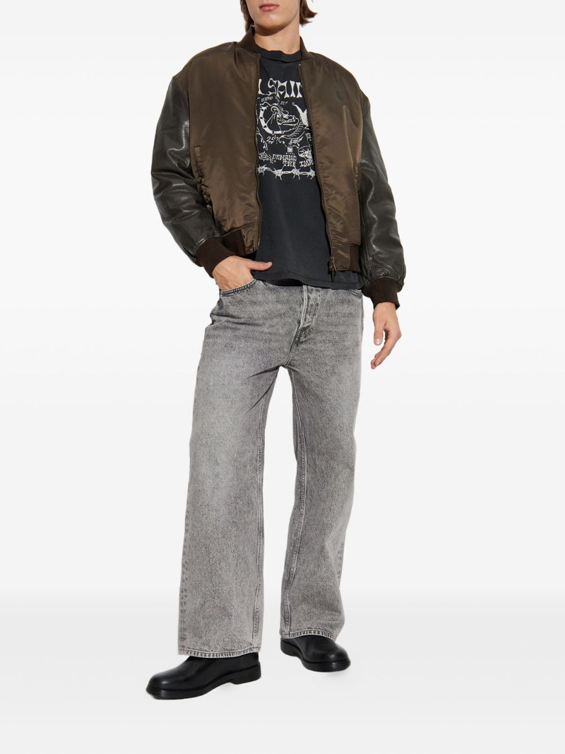 ALLSAINTS Myler leather-sleeves jacket outlook