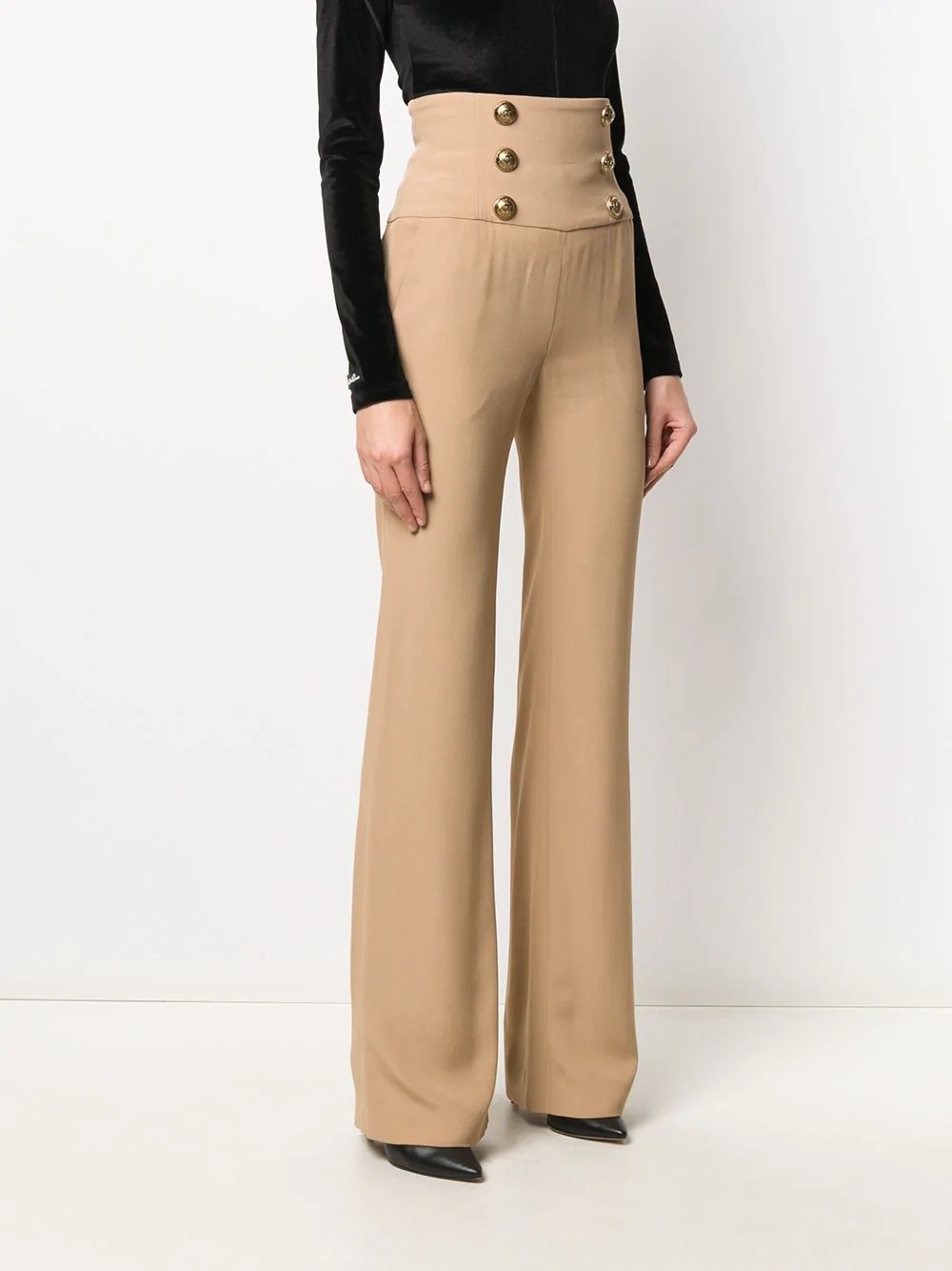 high-waist straight-leg trousers - 3