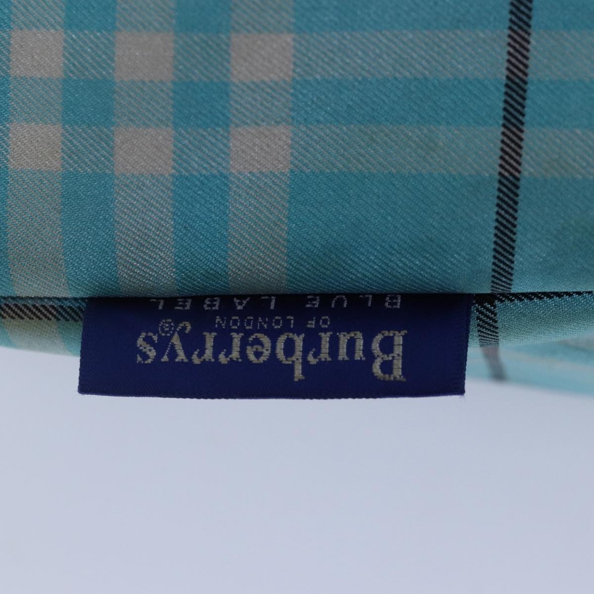 Burberry Nova Check Blue Label Tote Bag Nylon Light Blue Silver - 9