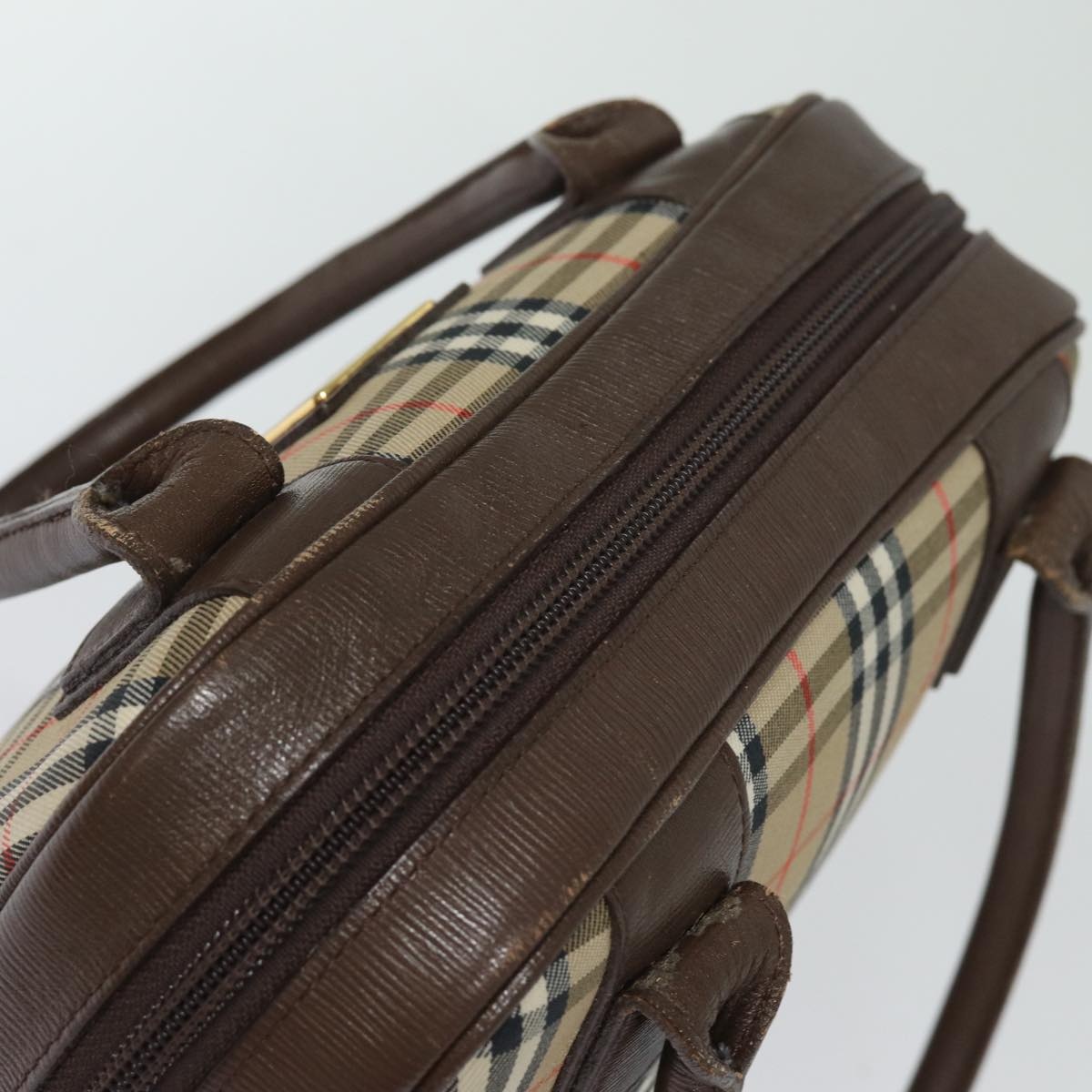 Burberry Nova Check Hand Bag Canvas Beige - 6