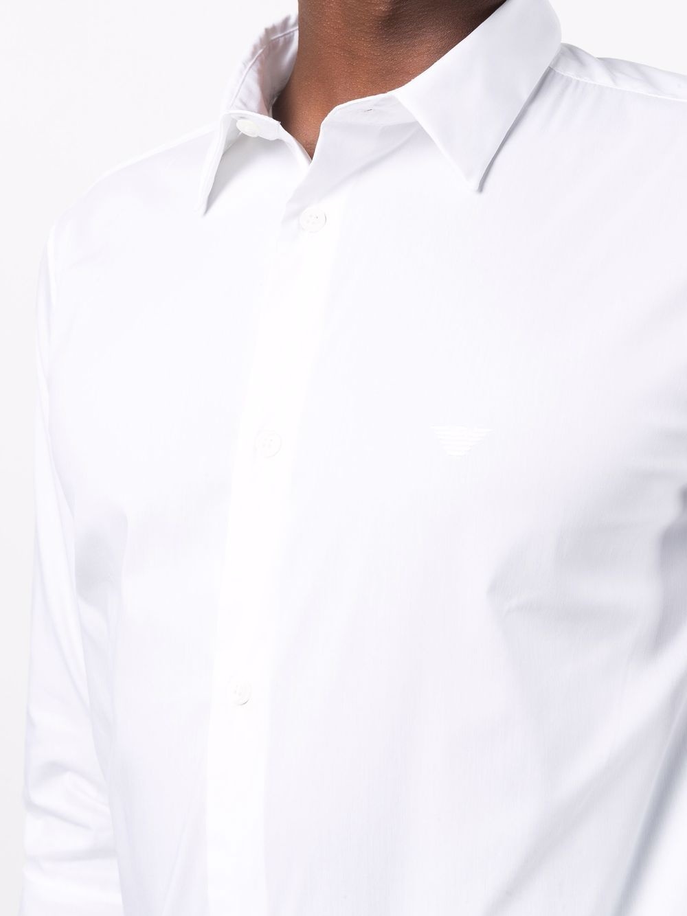 logo-patch longsleeved shirt - 5