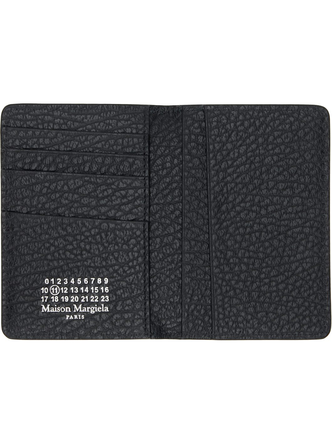 Black Slim 2 Grainy Leather Card Holder - 3