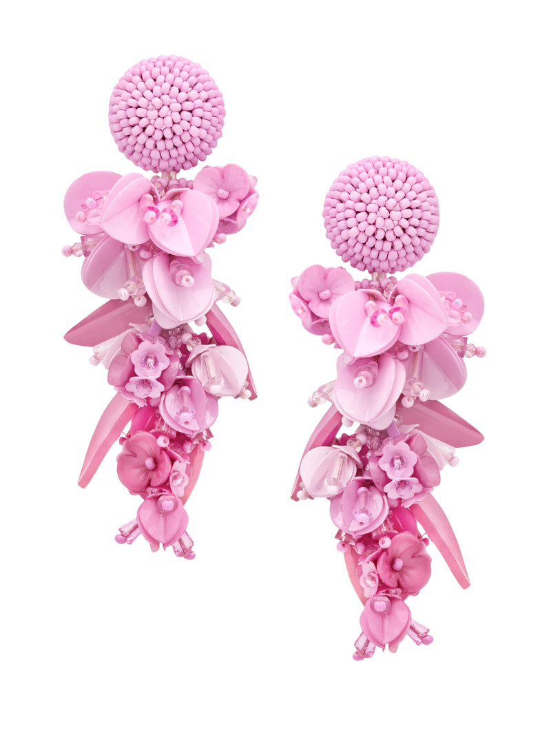 Beaded Chandelier Earrings pink 1