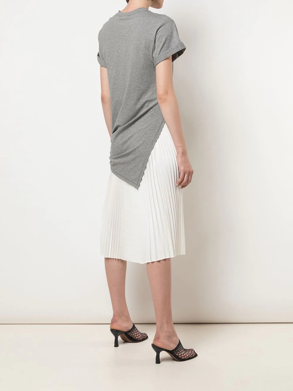 contrast hem short-sleeve dress - 4