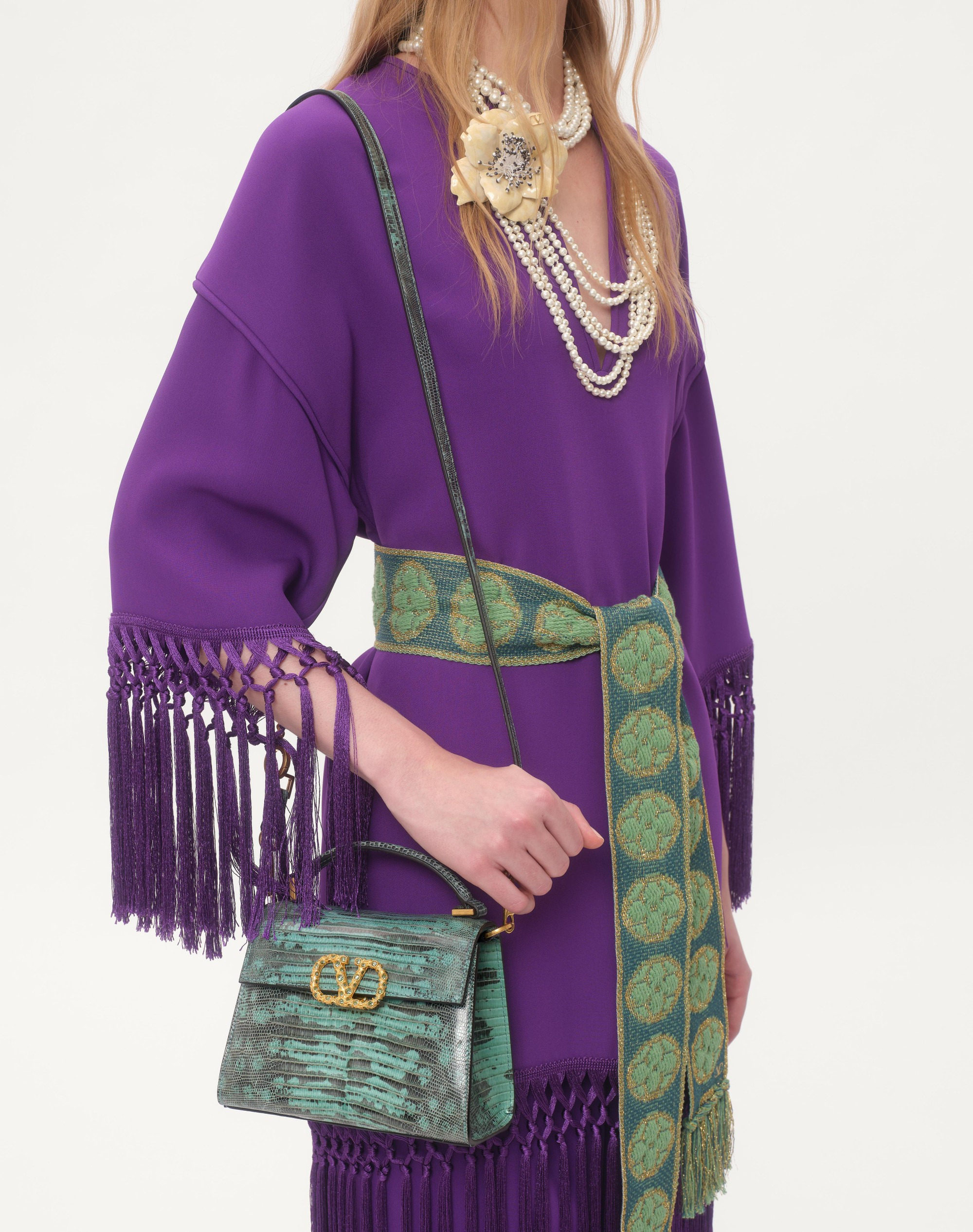 VALENTINO GARAVANI VSLING MINI HANDBAG IN TEJUS WITH JEWEL LOGO - 7