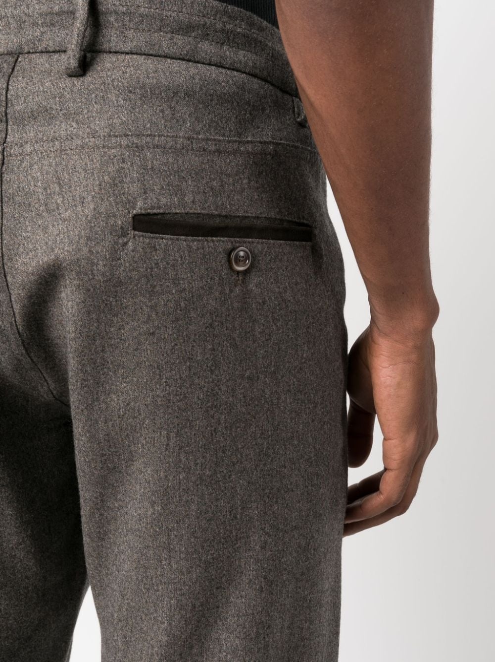 straight-leg wool trousers - 5