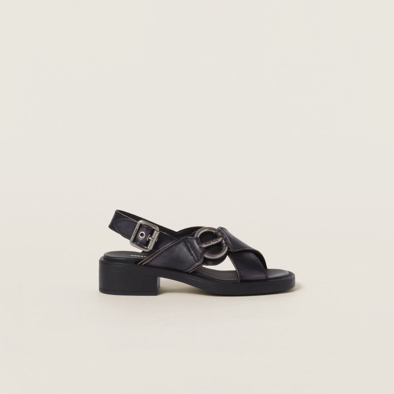 Bleached leather sandals 2