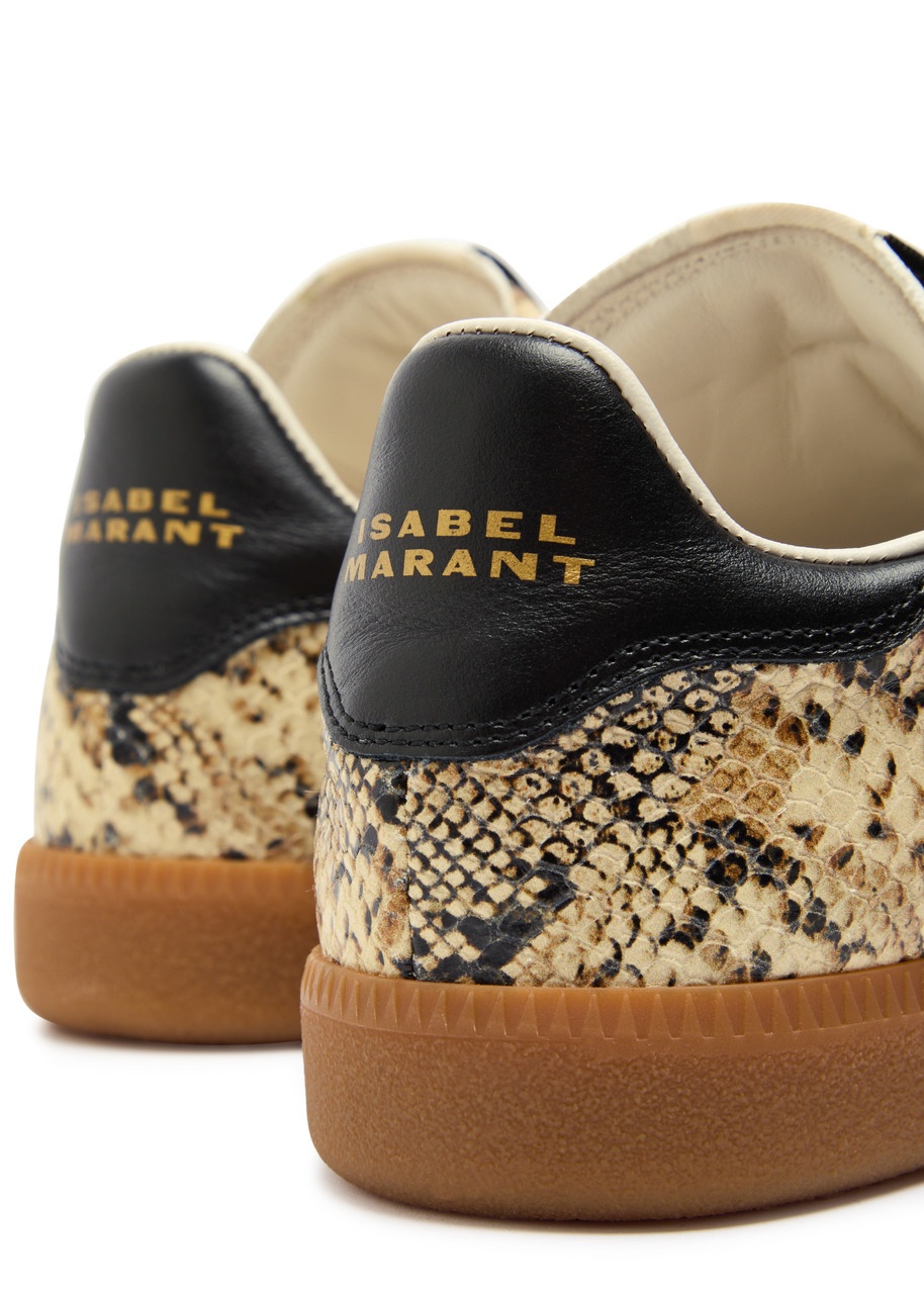 Isabel Marant étoile Kaycee Snake-print Leather Sneakers - 4