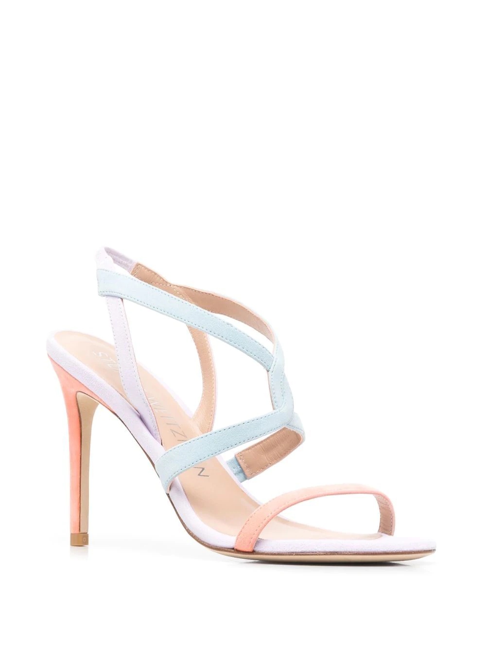 Soiree colour-block suede sandals - 2