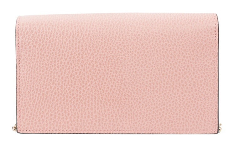 (WMNS) Gucci Logo Double G Leather WOC Chain Shoulder Messenger Bag Pink Classic 510314-CAO0G-5806 - 5