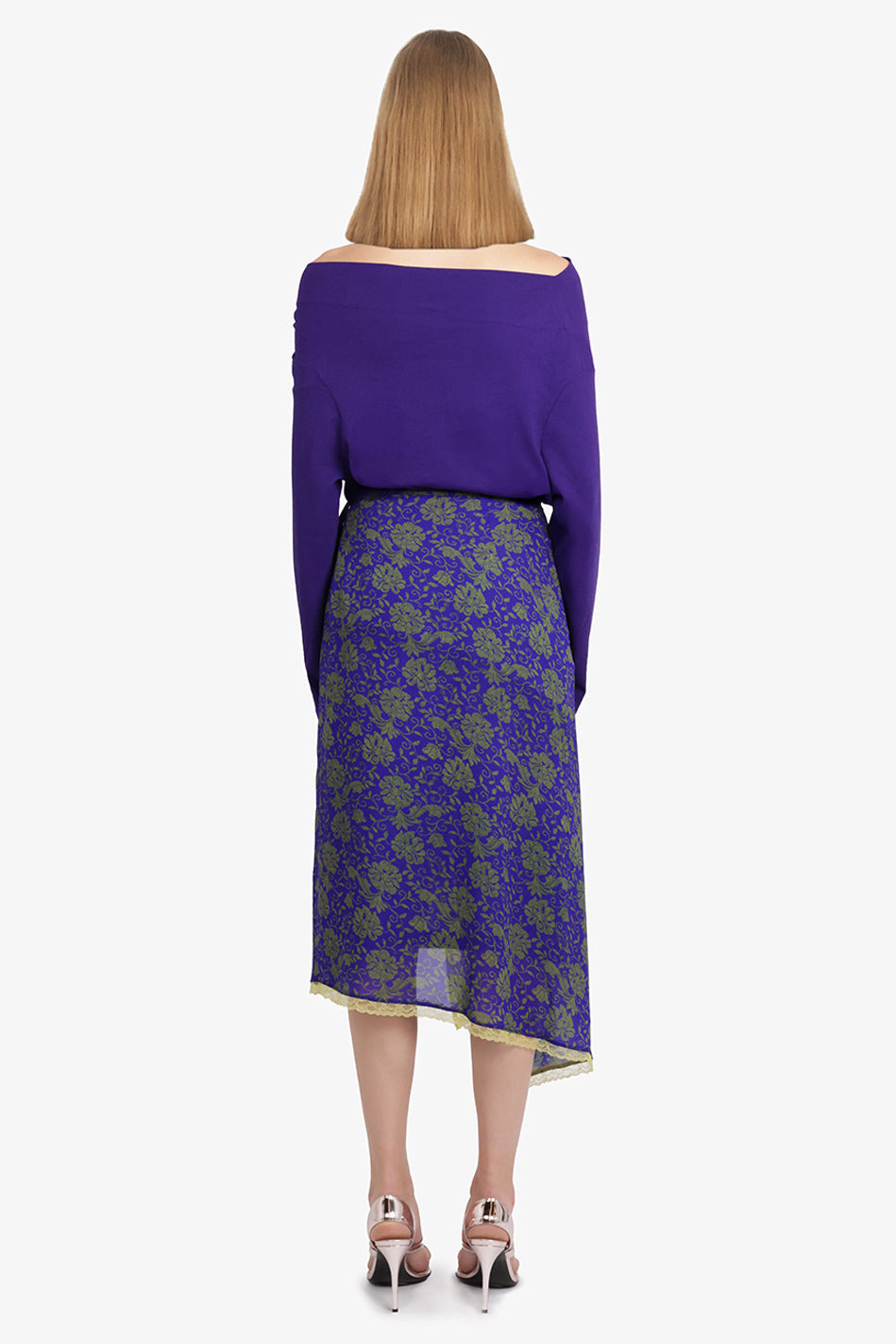 HEMAC L/S ONE SHOULDER KNOT DETAIL TOP | PURPLE - 5