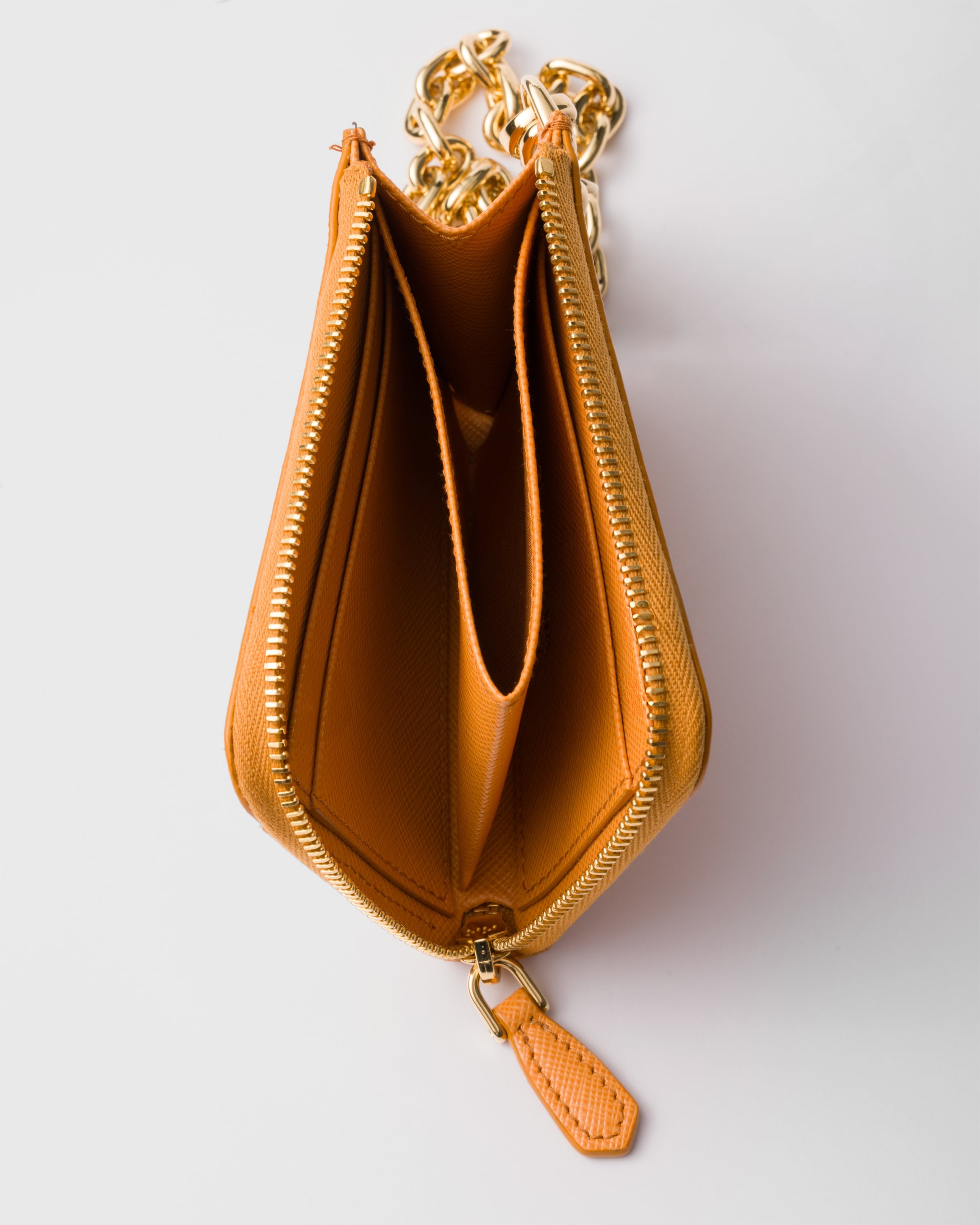 Small Saffiano leather zipper wallet - 2