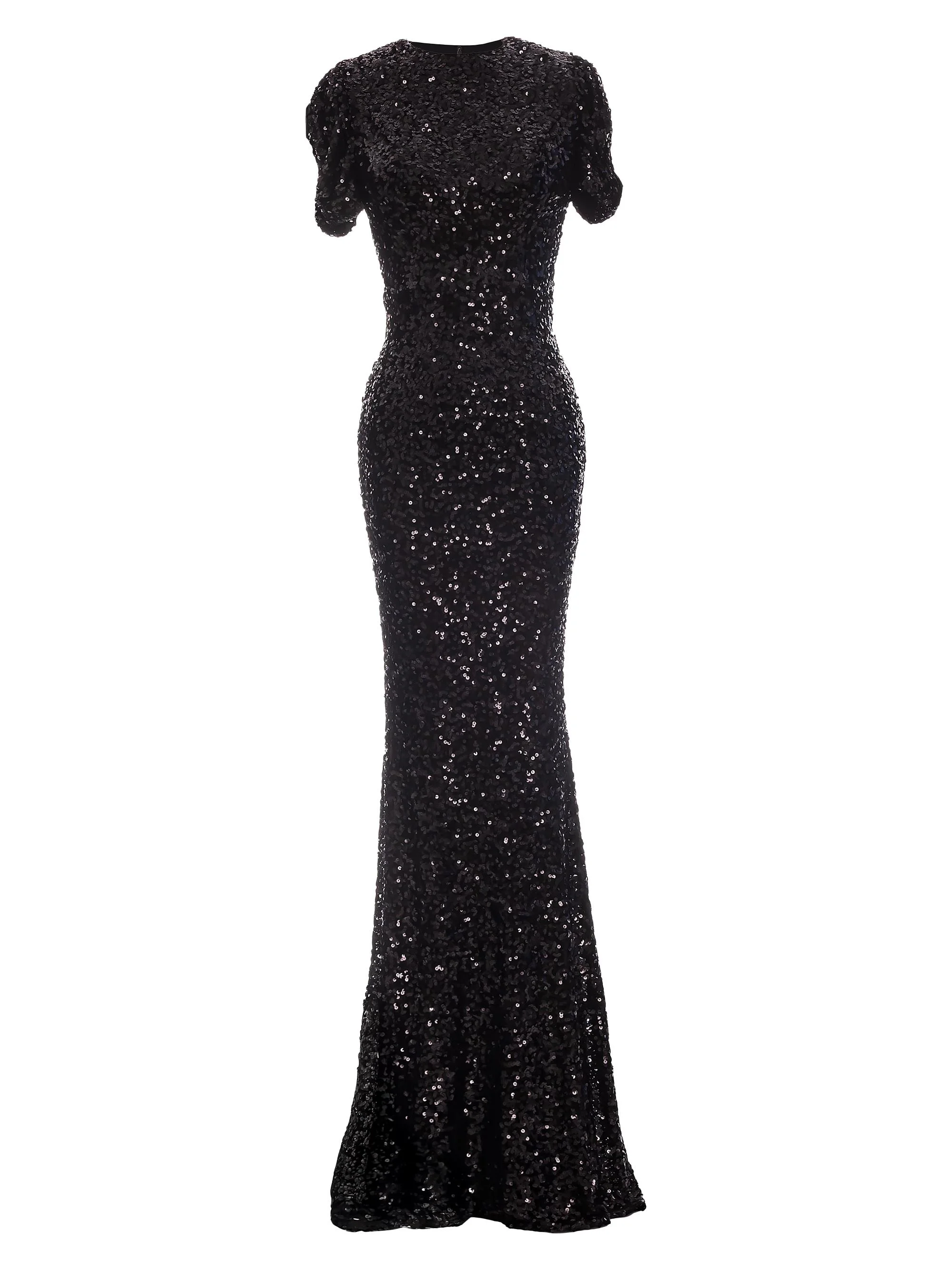 Women's Kenzie Sequin Mermaid Gown - Black - 1